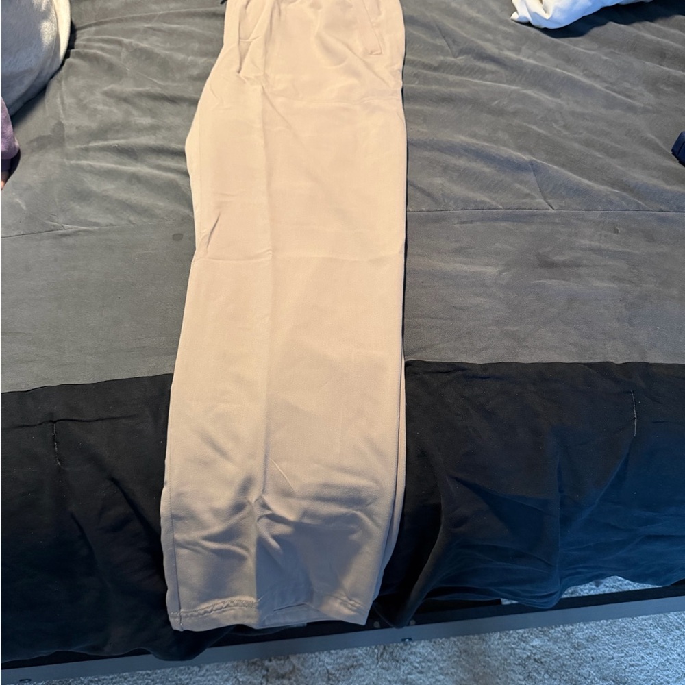 Wink Beige Straight-Leg Scrub Pants
